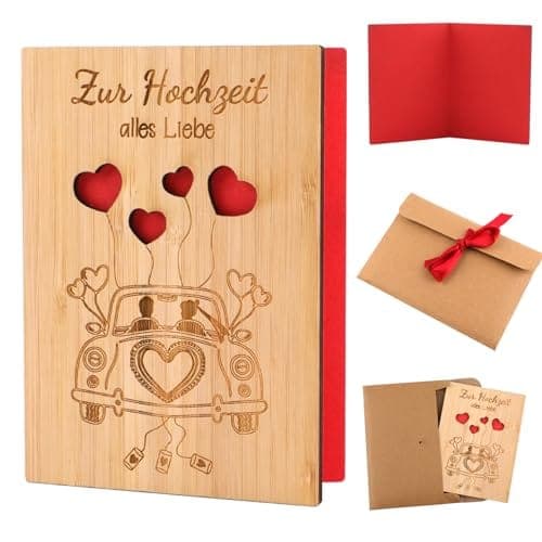 Hochzeitskarte mit dem Schriftzug «Zur Hochzeit alles Liebe»